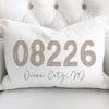 Zip Code Personalized Farmhouse Pillow