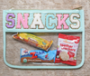 Snack Bag Clear Pouch with Varsity Letter Patches