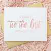 Rose Gold I Can't Tie The Knot Without You Wedding Cards perfect for bridesmaid gifts