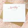 Notecard Set Upper Middle Calligraphy Personalized Stationery Ink Options