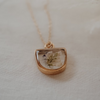 Caspia Botanical Necklace | Antique Gold Necklace, 14k Gold Filled Necklace