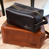 Personalized Leather Dopp Kit with Initials
