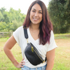 Black Leather Fanny Pack Crossbody Bags