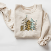Christmas Sweatshirt Leopard Trees