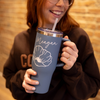 Personalized 40 oz Tumbler with Handle & Straw MAARS Floral Tumbler