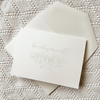 Will You Be My Bridesmaid Card Embossed Letterpressed Minimal
