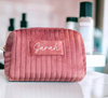 Custom Makeup Bag Bridesmaid Gift, Large Personalized Cosmetic Bag with Name, Travel Toiletry Bag
