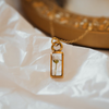 Mini White Alyssum Botanical Necklace | Antique Gold Necklace, 14k Gold Filled Necklace