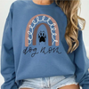 Dog Mom Rainbow Graphic Sweatshirt for Women Dog Lover
