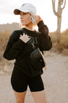 Black Leather Fanny Pack Crossbody Bags