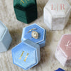 Custom Wedding Ring Box, Ring Bearer Ring Box, Personalized Velvet Ring Box Monogram, Ring Box for Wedding Ceremony, Engagement Ring Box