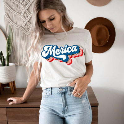 Leopard Merica - 4th of July Women's Graphic Tees