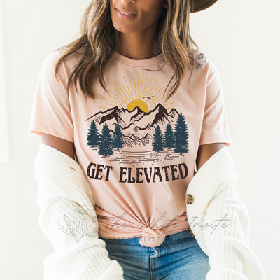 Get Elevated Mountain Women's Outdoor Graphic T-Shirt