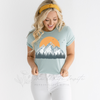 Mountain Sunset Women's Outdoor Graphic Tee | Camping Shirt