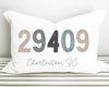 Zip Code Personalized Farmhouse Pillow