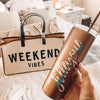 Personalized Stainless Steel Skinny Tumbler Matte Black / Rose Gold