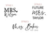 Personalized Future Mrs. Women's Top