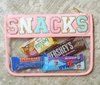 Snack Bag Clear Pouch with Varsity Letter Patches