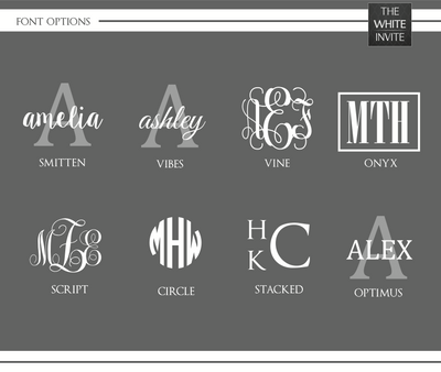 Personalized Decal Monogram for 20oz or 30oz Yeti Rambler decal samples