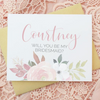 Floral Will You Be My Bridesmaid Cards with Name perfect for bridal shower bridesmaid gifts