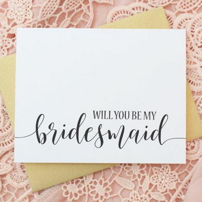 Will you be my Bridesmaid Wedding Party Card