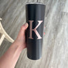 Personalized Stainless Steel Skinny Tumbler Matte Black / Rose Gold