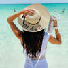 Personalized Mrs. Beach Hat / Floppy Hat - Natural