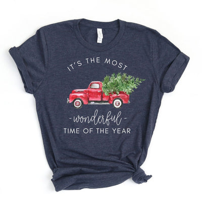 Christmas Truck It's the Most Wonderful Time of the Year - Women's Graphic Tee