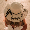 Personalized Living My Best Life (or Your Choice of Wording) Beach Hat Floppy Hat