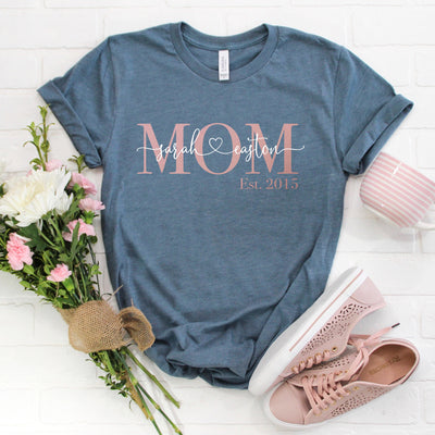 Personalized Mom Shirt - Women's Graphic Tee - Free Shipping